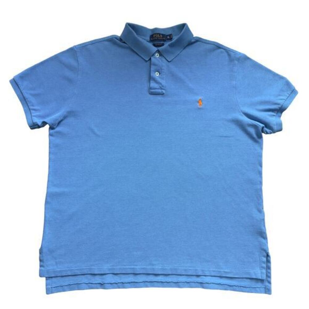 Polo Ralph Lauren Men's‎ XL Blue Polo Shirt Short Sleeve Custom Fit